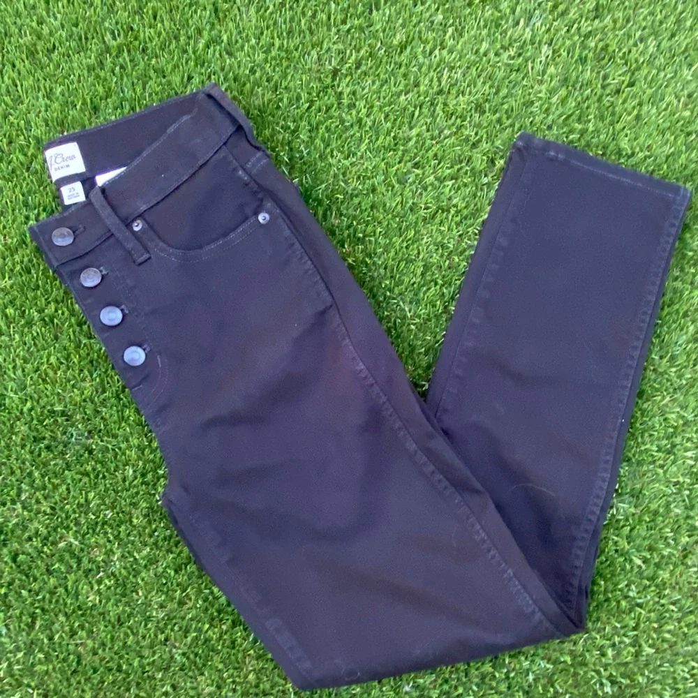 JCREW VINTAGE STRAIGHT BLACK 9” RISE BUTTONFLY SPECIAL ECO FAIR TRADE NWOT 25